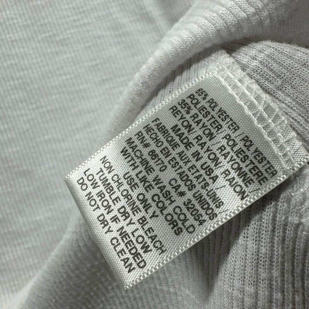 Free People Tank Top Small White Ribbed High Neck Trapeze‎ Swing Racerback Flaws
